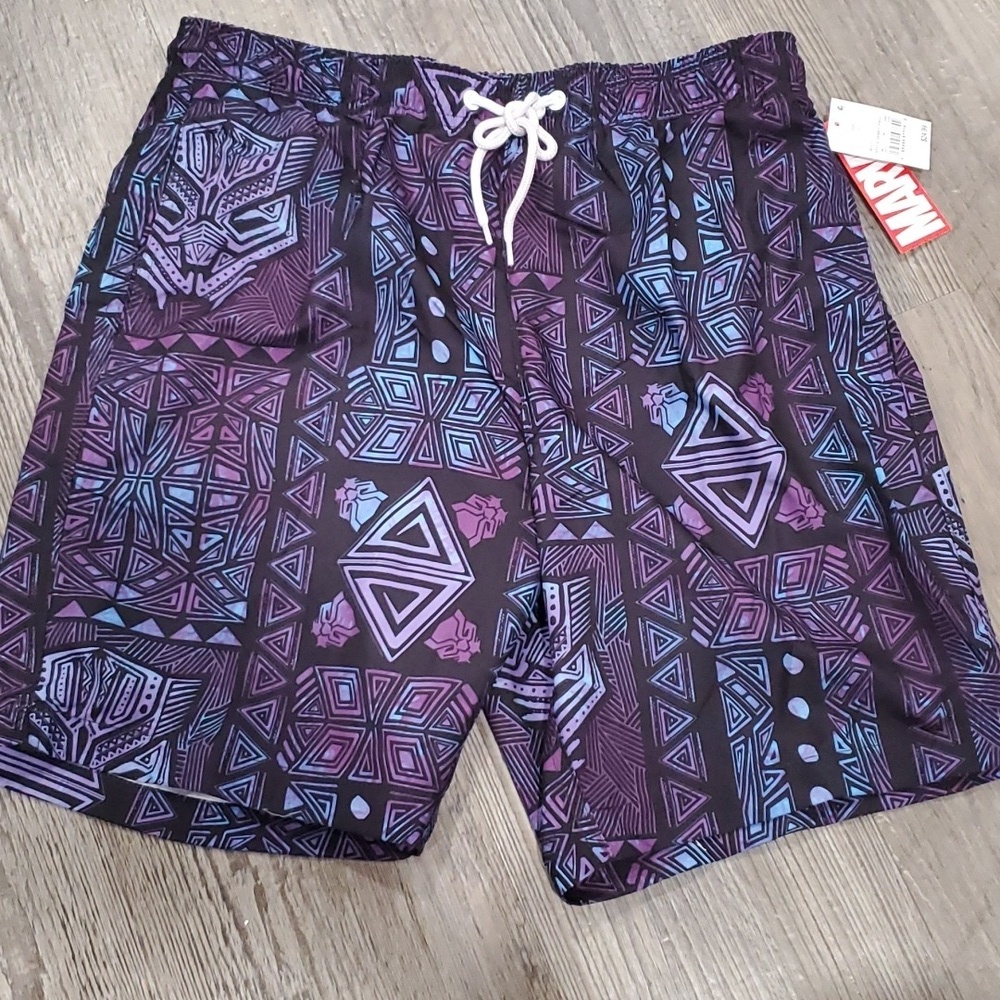 Marvel Black Panther Swim Trunks Size Small